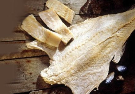 Salt cod or dry salted cod