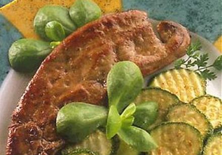 Sautéed Calf’s Liver with Lime and Grilled Zucchini