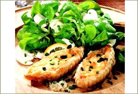 Lamb's Lettuce with Mountain Cheese Tartlets