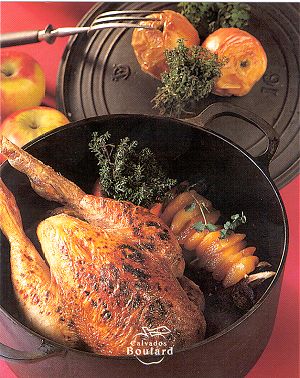 Braised Chicken with Apples and Calvados