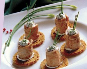 Veal Rolls Stuffed with Fresh Chèvre on Gingerbread Toast