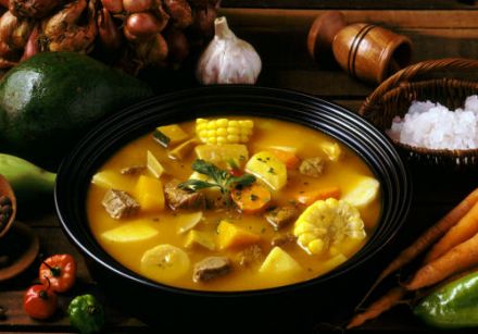 Sancocho - Rice, Vegetable and Meat Stew