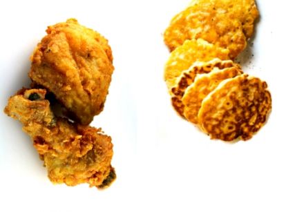 Buttermilk Chicken with Corn Fritters