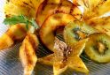 Grilled Fruit with Cinnamon Yogurt Sauce 