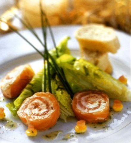 Smoked Salmon and Cheese Roulade 
