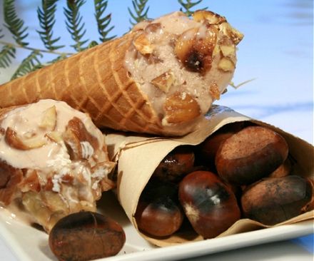 Hot Chestnuts with Iced Nougat