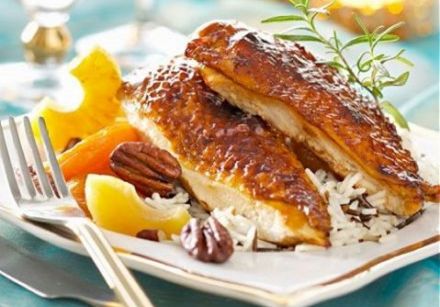 Stuffed Capon in a Golden Crust with Apricots and Nuts