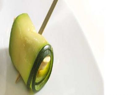 Curried Chicken Bites in a Zucchini Ribbon