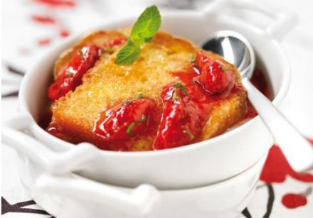 Pound Cake French Toast with Strawberries