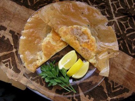 Brick Pastries with Egg and Tuna
