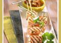 Salmon Skewers with "Dog Sauce"