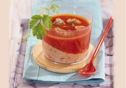 Gazpacho with Two Salmons