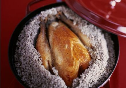 Chicken in a salt crust