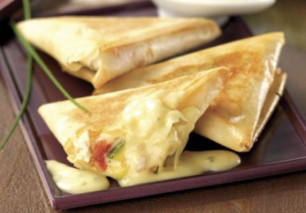 Zucchini Turnovers in Brick Pastry with Lemon Butter Sauce