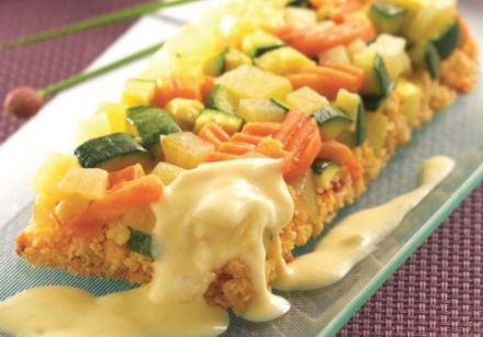 Vegetable Crumble with Beurre Blanc Sauce