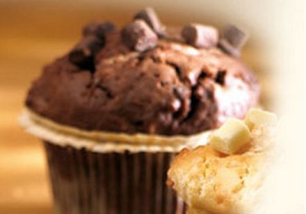 Chunky Dark Chocolate Muffins 