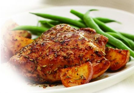 Rosemary roasted chicken with potatoes