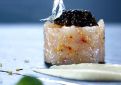 Sea Bream Tartare, Cranberry Bean Mousseline, Fig Chutney Juice 