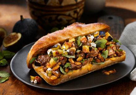 Sandwich: North African Lamb Sandwich with Harissa and Figs