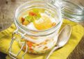 Shirred Eggs with Vegetables and Goat Cheese