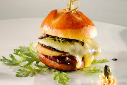 Mini Cuchaule and Foie Gras Burger with Vacherin Fribourgeois