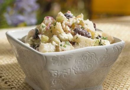 Greek Style Potato Salad with Dried Tomatoes