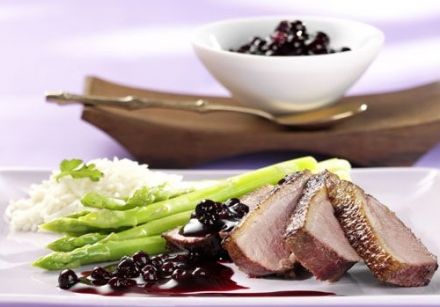 Duck Breasts with Blueberry Sauce 