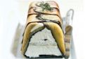 Sainte Maure de Touraine and eggplant terrine