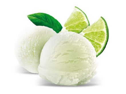 Lime and mint sorbet