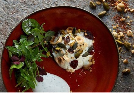 St. Agur Foam with Cranberries, Grains and Wild Herbs