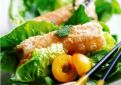 Mirabelle and shrimp spring rolls