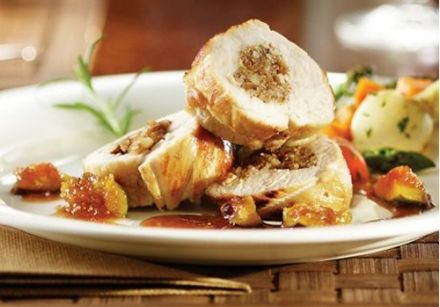 Turkey Breast with Walnuts and Two Figs 