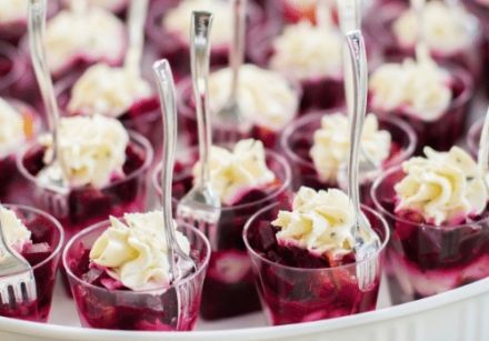 Beet, citrus and goat cheese mousse salad