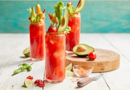 Spicy Bloody Caesar with Avocado