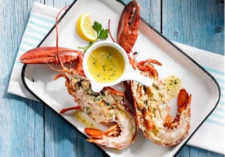 Whole lobster with maple-chipotle butter