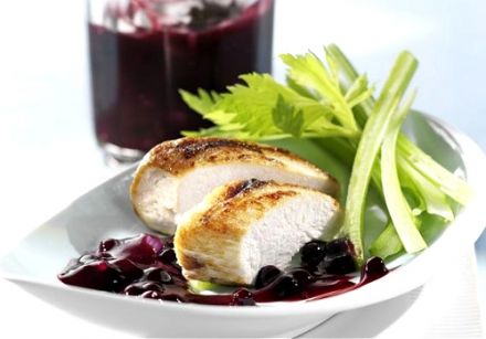 Grilled Chicken Breast with Wild Blueberry Sauce