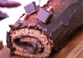 Dark chocolate Yule log with Espelette chili