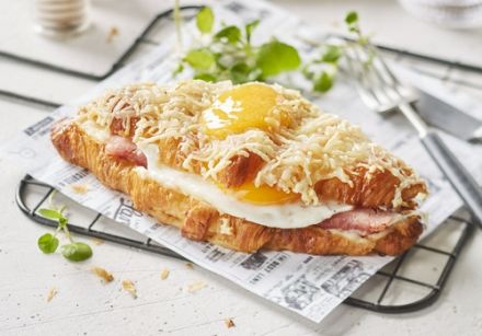 Croque  Madame-style croissant