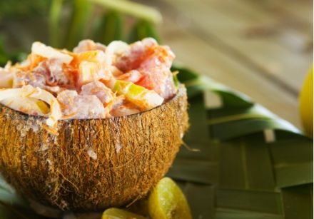 Tahitian-Style Raw Fish with Coconut Milk