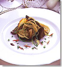 Spaghetti with Porcini Mushrooms and Foie Gras