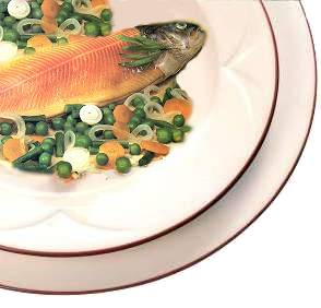 Poached Trout with Spring Vegetables