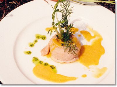 Steamed Trout Fillet with Carrot Juice and Crispy Skin