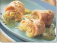 Salmon and Saint-Nectaire Roulade with Fennel Coulis