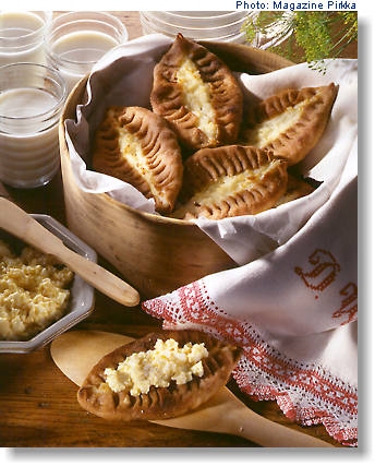 Karelian Rice Pasties with Egg and Butter Spread