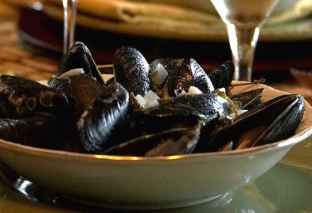 Mussels with Cider and Leeks