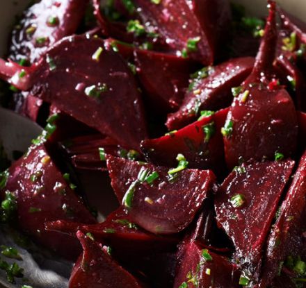 Roasted Beets with Garlic Chive Tarragon Butter 1