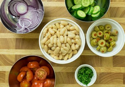 Oven Baked Cod on a Stuffed Manzanilla Olives and White Bean Salad 2