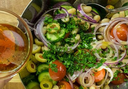 Oven Baked Cod on a Stuffed Manzanilla Olives and White Bean Salad 4