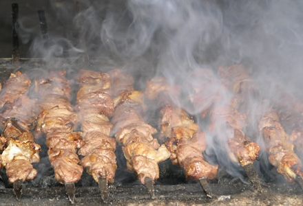Kebabs and meat
